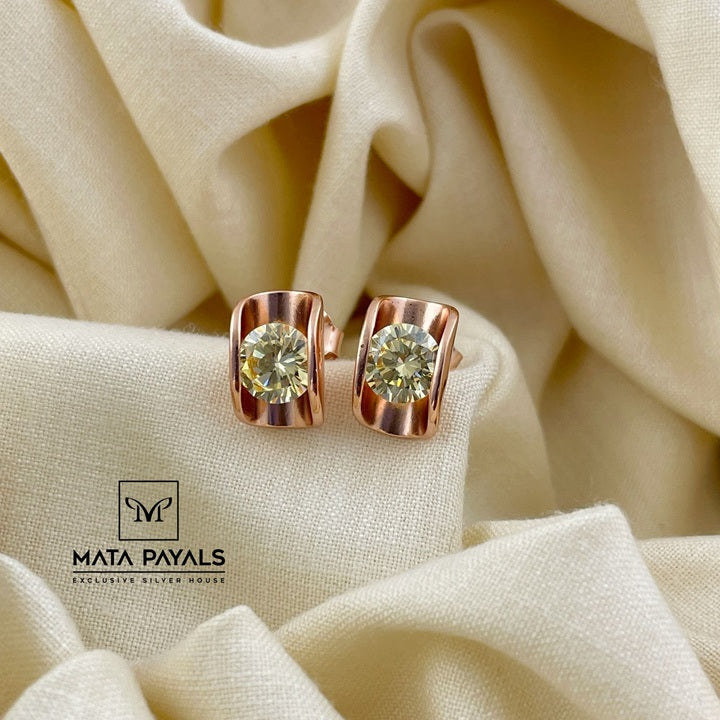 Rose Gold Yellow Stud