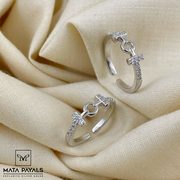 Cute Rhodium Toe Ring
