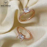 Dazzling Rose Gold Toe Ring