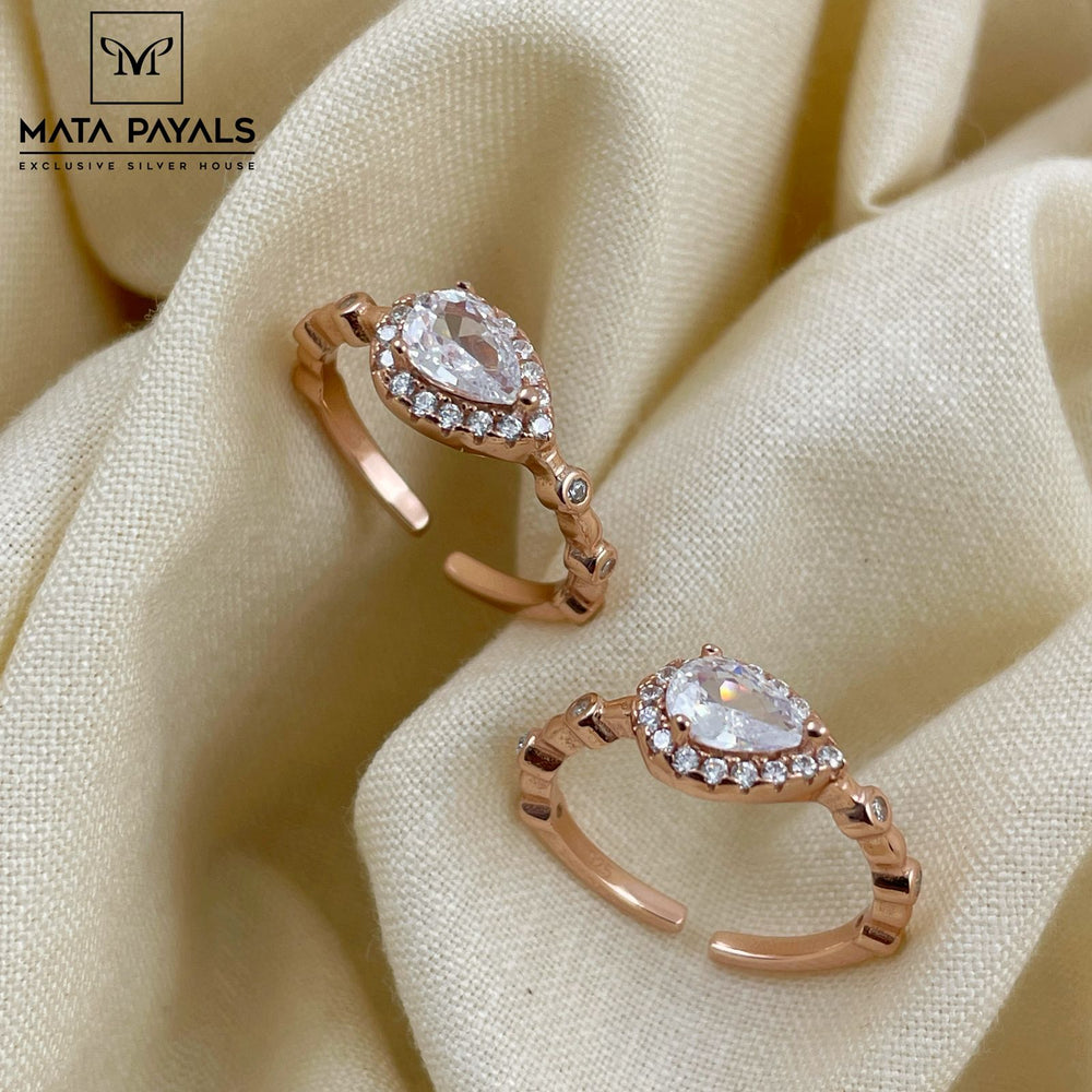 Shiny Zircon Toe Ring