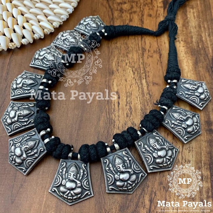Abhaya Ganapati Tread Necklace