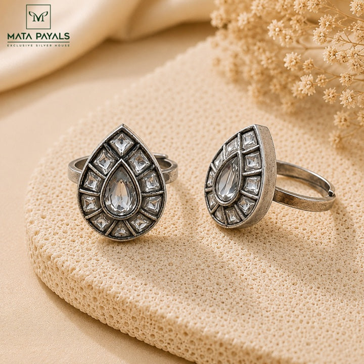 Tear Drop Design Toe Rings