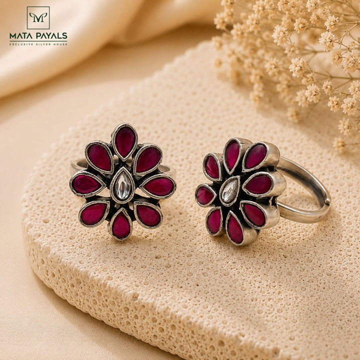 Comfortable Kundan Toe Rings