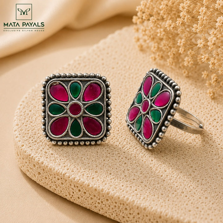Adjustable Size Kundan Toe Rings