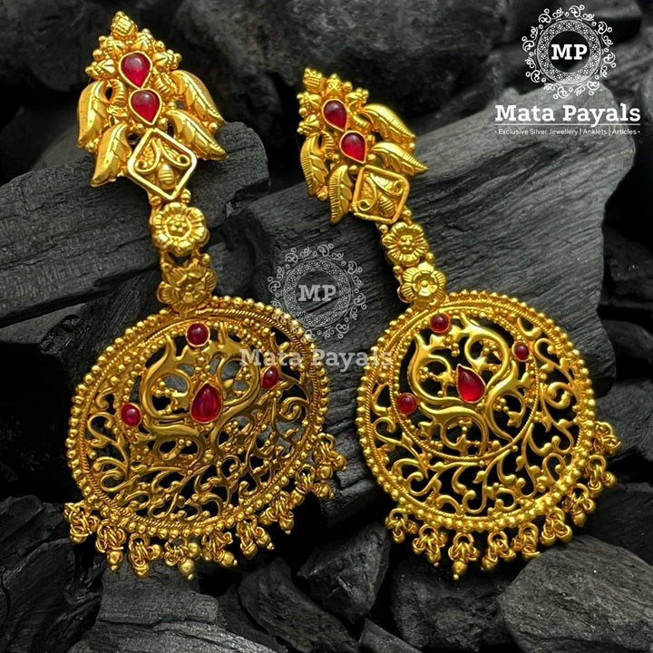 Admirable Mangtika Designed Gold Plated Chandbali