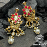 Adorable Floral Butterfly Gold Plated Chandbali