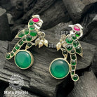 Adorable Silver Oxidised Chandbali