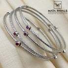 All Red Stone Bangle