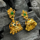 Alluring Temple Wear Gold Plated Jhumka