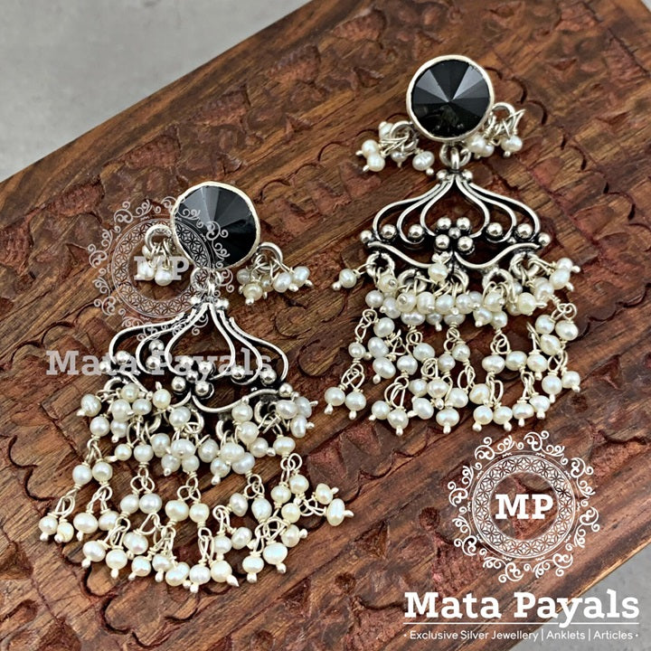 Antique Tribal Pearl Chandbali