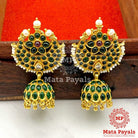 Arda Chandra Floral Green Jhumka