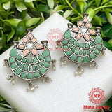 Arda Chandra Kundan Oxidised Stud