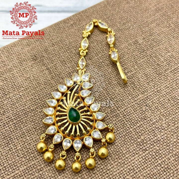 Astonishing Leafy Gold Plated Mangtika