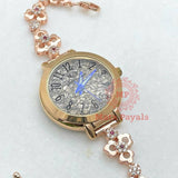 Astonishing Mandala Rose Gold Silver Watch