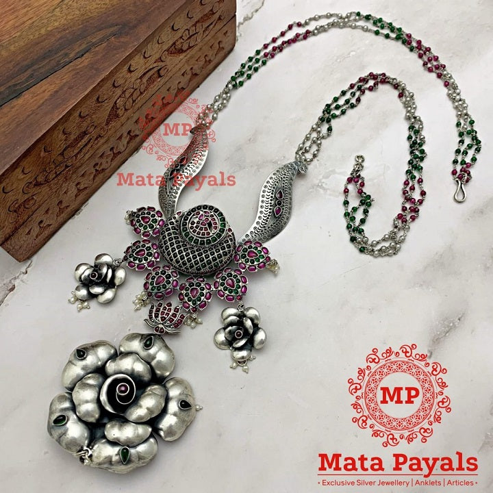 Astonishing Rajwadi Mandala Oxidised Hara