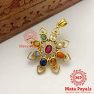 Attractive Heart Designed Navratan Pendant