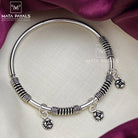 Attractive Silver Oxidised Kada