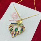 Attractive Swam With Drop Hanging Gold Plated Pendant And Chain