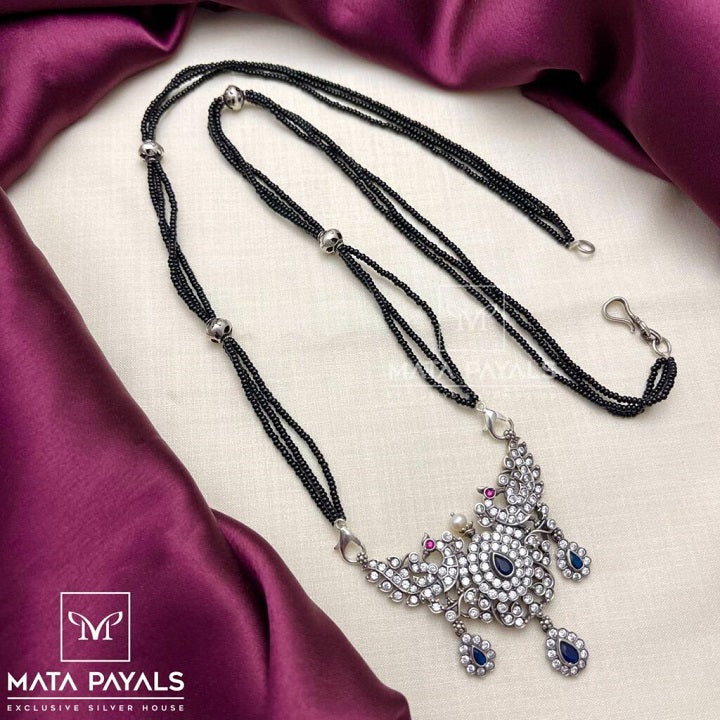 Auspicious Oxidised Zircon Mangal Sutra