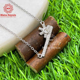 Bansuri Designed Silver Neck Chain