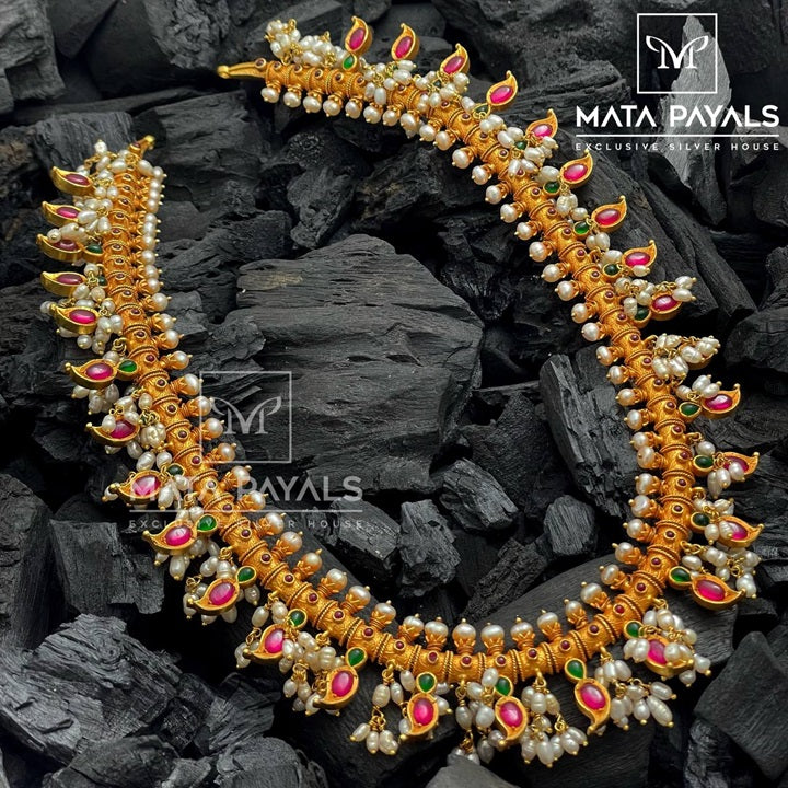 Beautiful Mango Guttapusalu Gold Plated Necklace