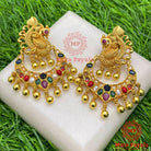Beautiful Mayuri Navratan Gold Plated Chandbali
