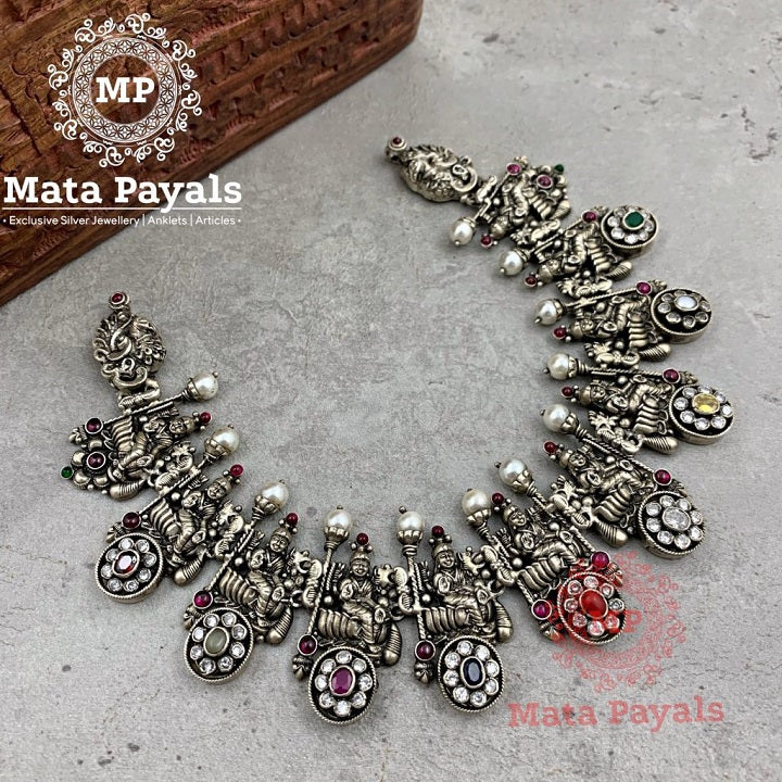 Blazing Goddess Navratan Necklace
