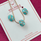 Blooming Blue Pendant Set