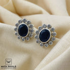 Blooming Cut Stone Stud