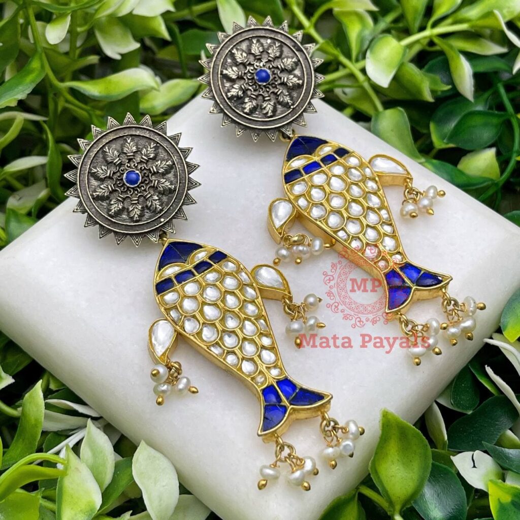 Bluey Mandala Fishy Dual Tone Chandbali