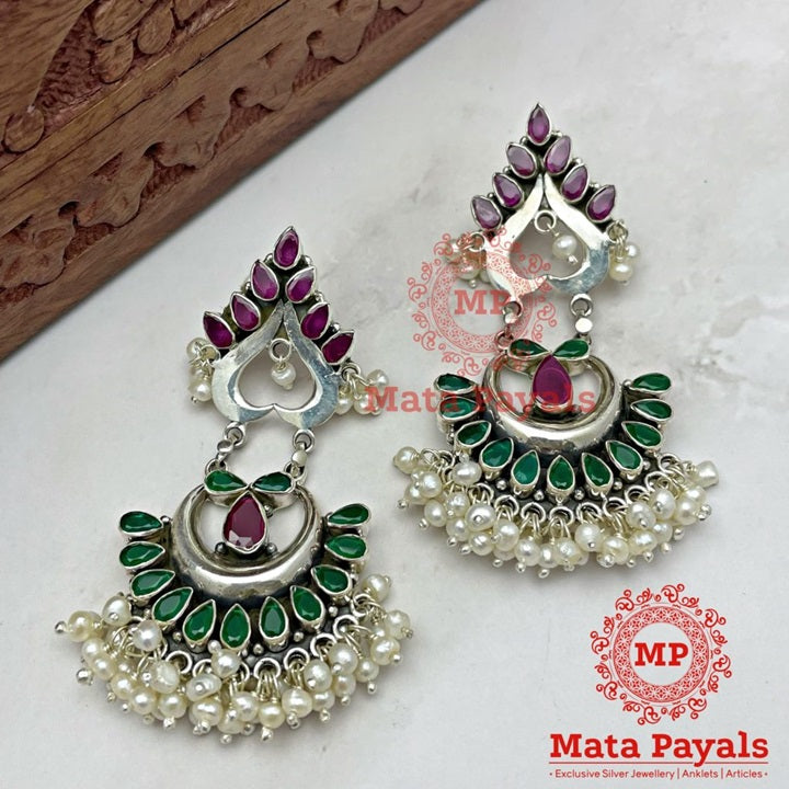 Breathtaking R&G Oxidised Chandbali