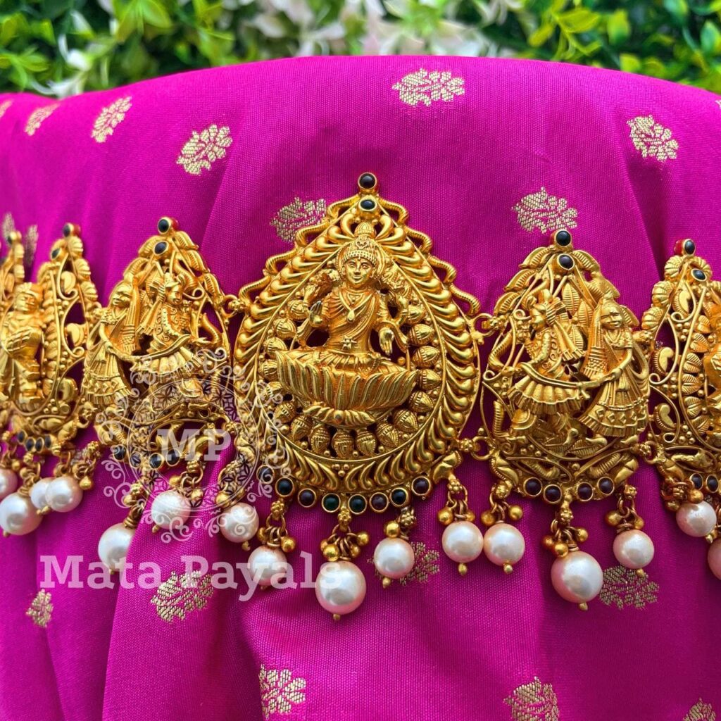 Bridal Maha Lakshmi Gold Plated Waist Belt