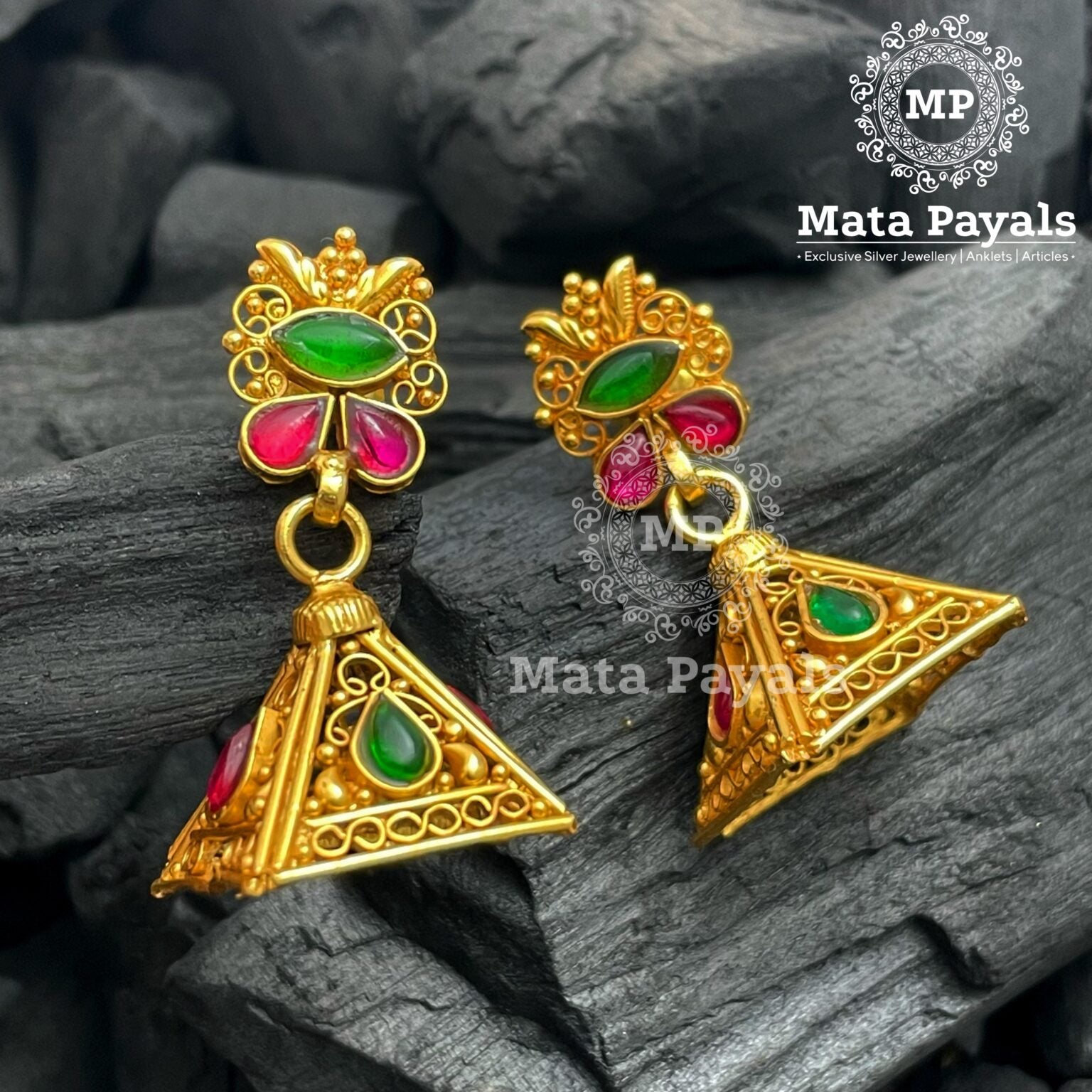 Captivating Square Gold Plated Jhumka