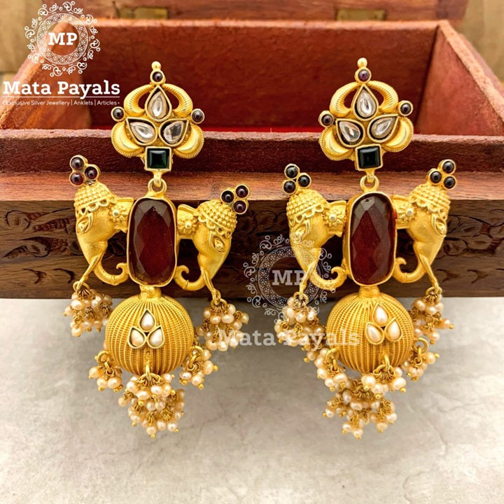 Charismatic Elephant Ball Jhumka