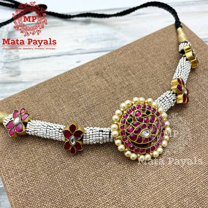 Charismatic Mayur Pearl Kundan Choker