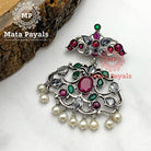 Classy Colourful Floral Oxidised Pendant