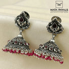Oxidized Silver Temple Jhumka