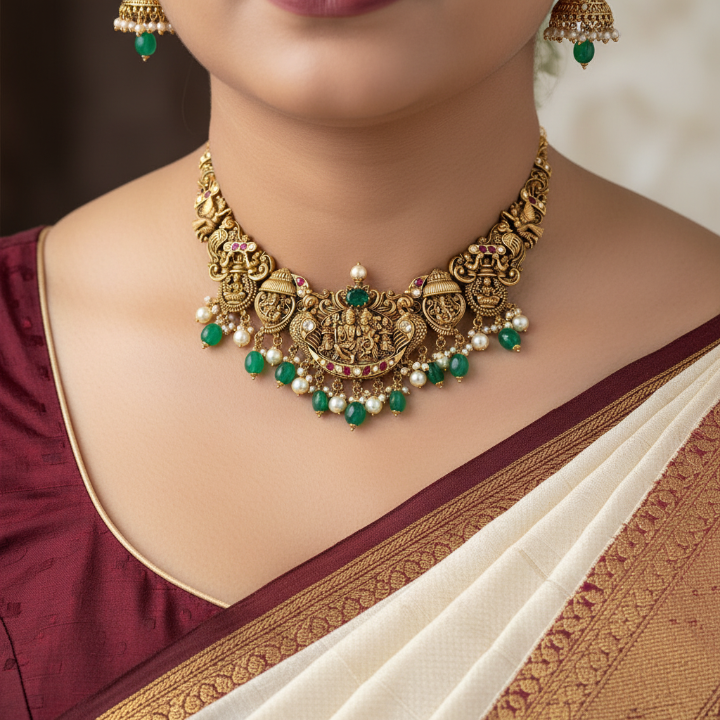 Traditional Shiva Parvathi Necklace