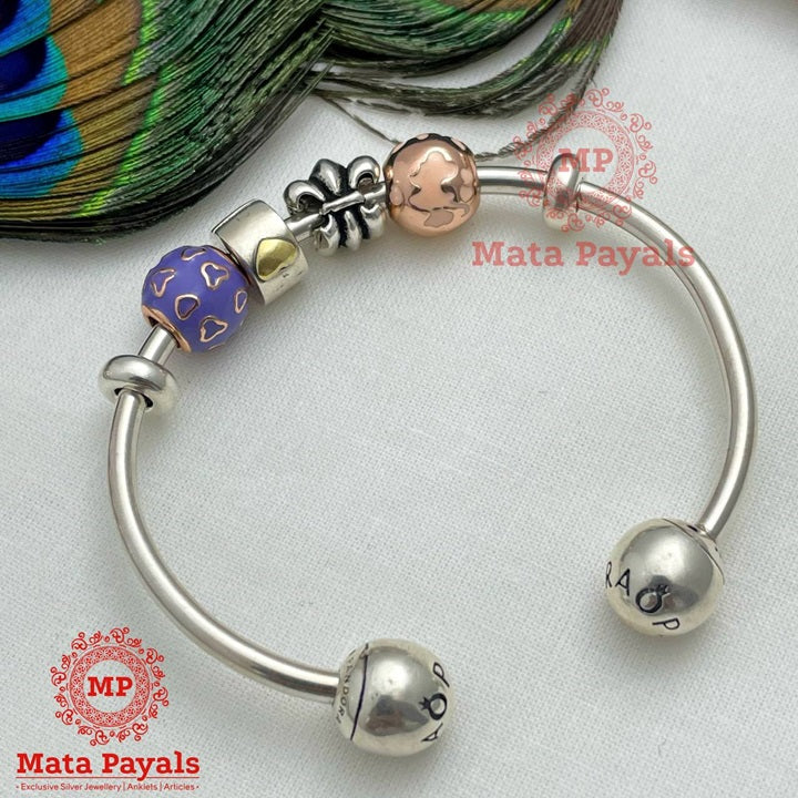 Colourful Charm Silver Kada