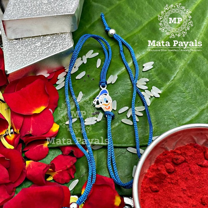 Cute Donald Duck Silver Rakhi