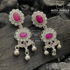 Cute Oval Oxidised Earing