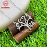 Cute Tree Swing Silver Neck Chain