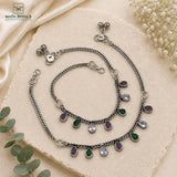 Ethnical Cut Stone Anklet