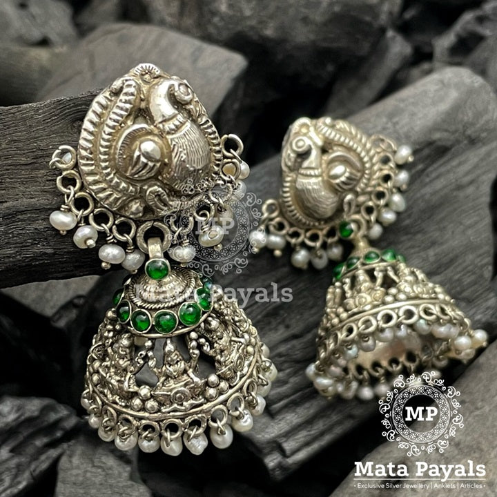 Dancing Peacock Lakshmi Jhumka