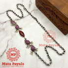 Dazzling Agate Leafy Oxidised Bead Mala