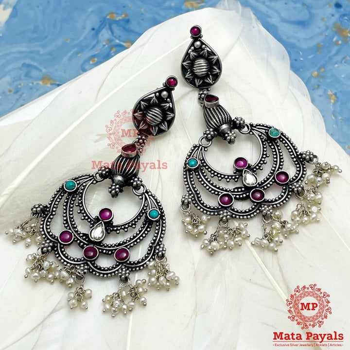 Dazzling Oxidised Chandbali