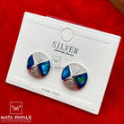 Dazzling Round Silver Earring