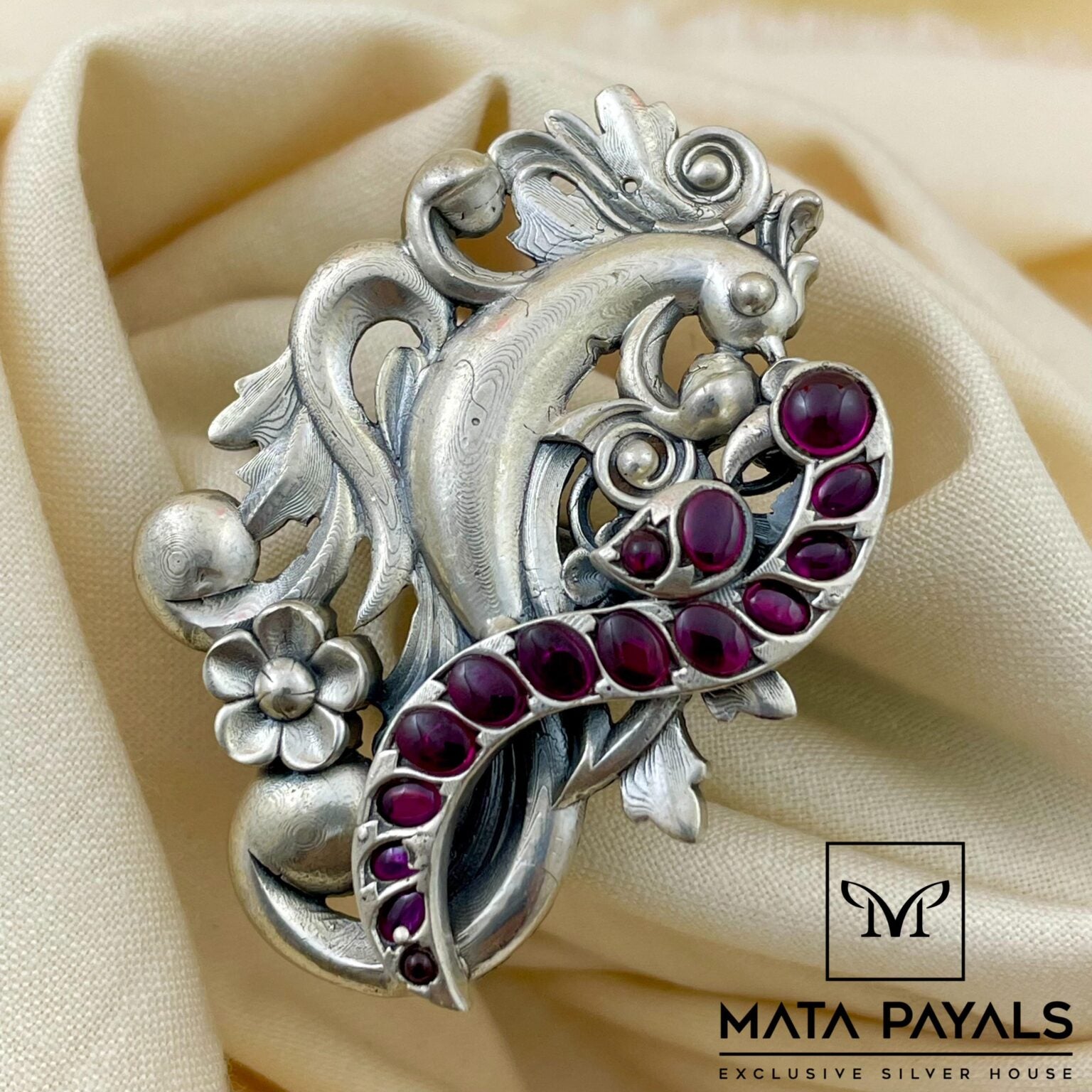 Delightful Peacock Finger Ring – Matapayals1