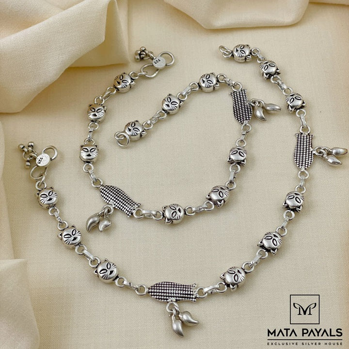 Antique Oxidised Anklet