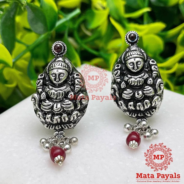Devi Lakshmi Oxidised Stud